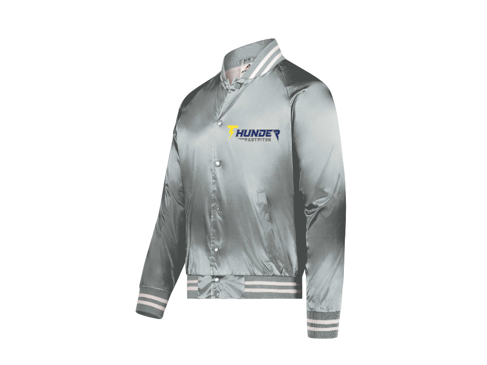 Satin Baseball Jacket With Embroidered Logo (adult) image 1