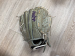 Rawlings, basket web, all leather shell, used - PURPLE AND GREY  image 0