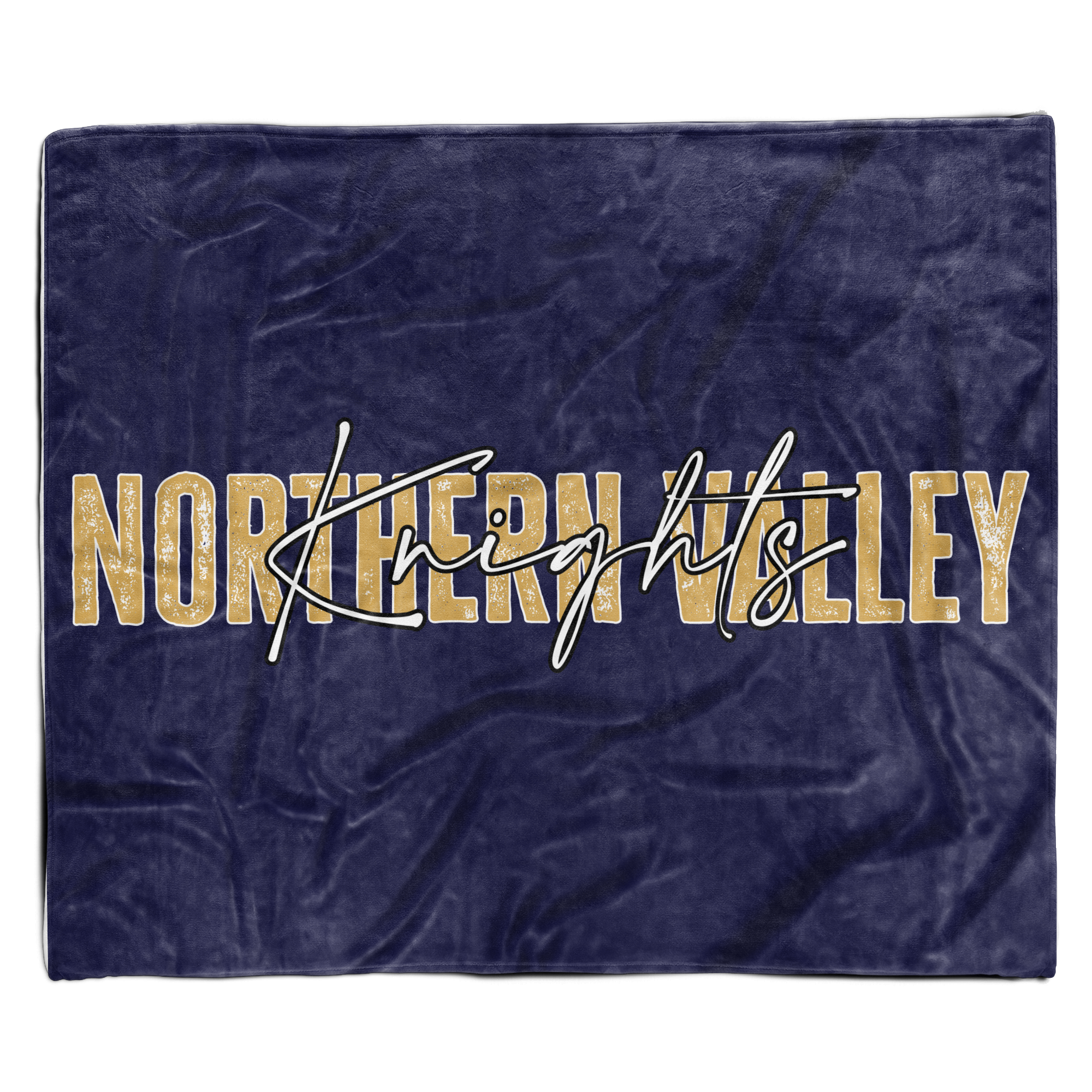 Knights Cheer Custom Team Throw Blanket (Navy)
