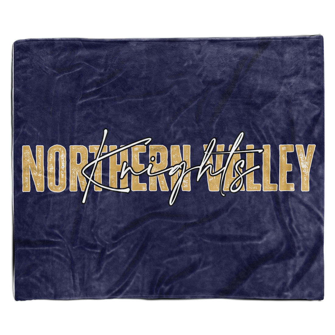 Knights Cheer Custom Team Throw Blanket (Navy)