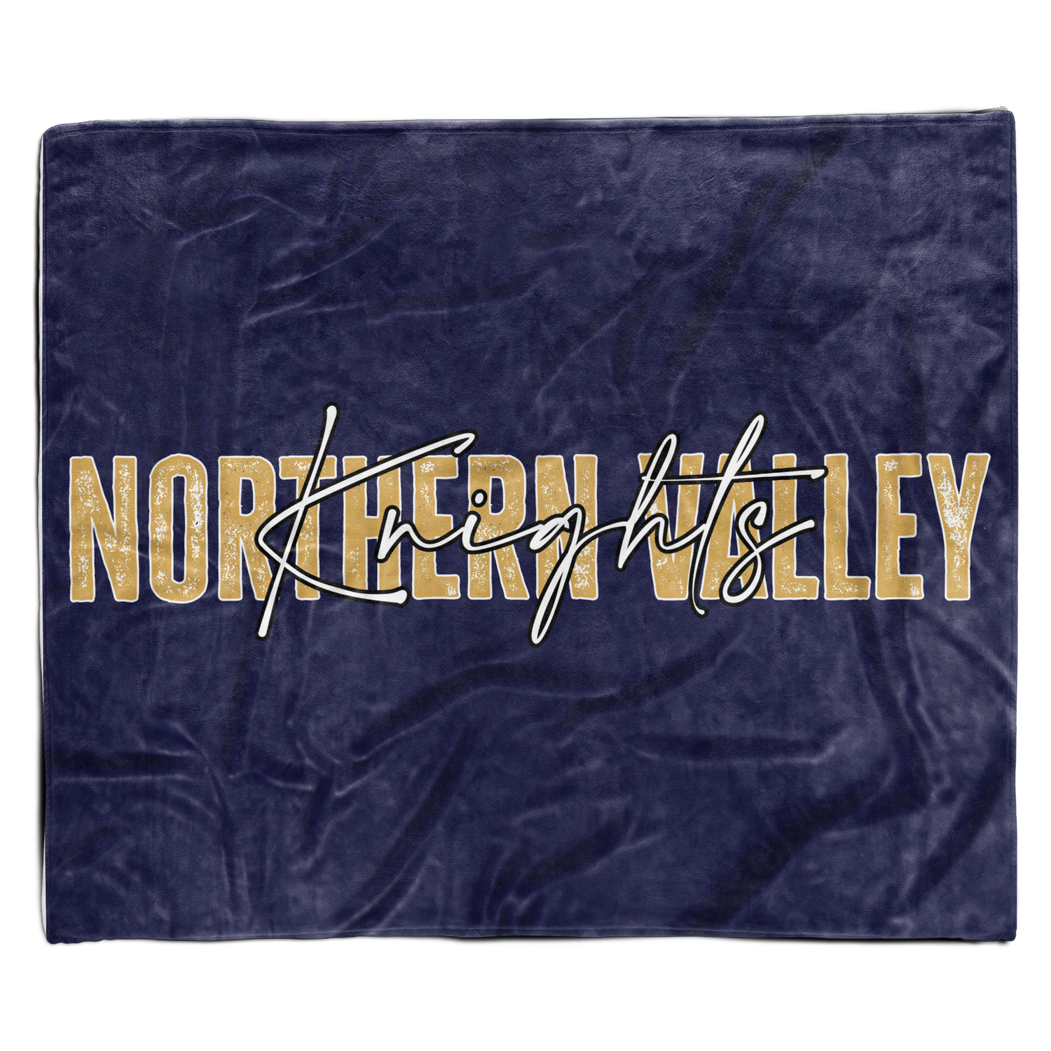Knights Cheer Custom Team Throw Blanket (Navy)