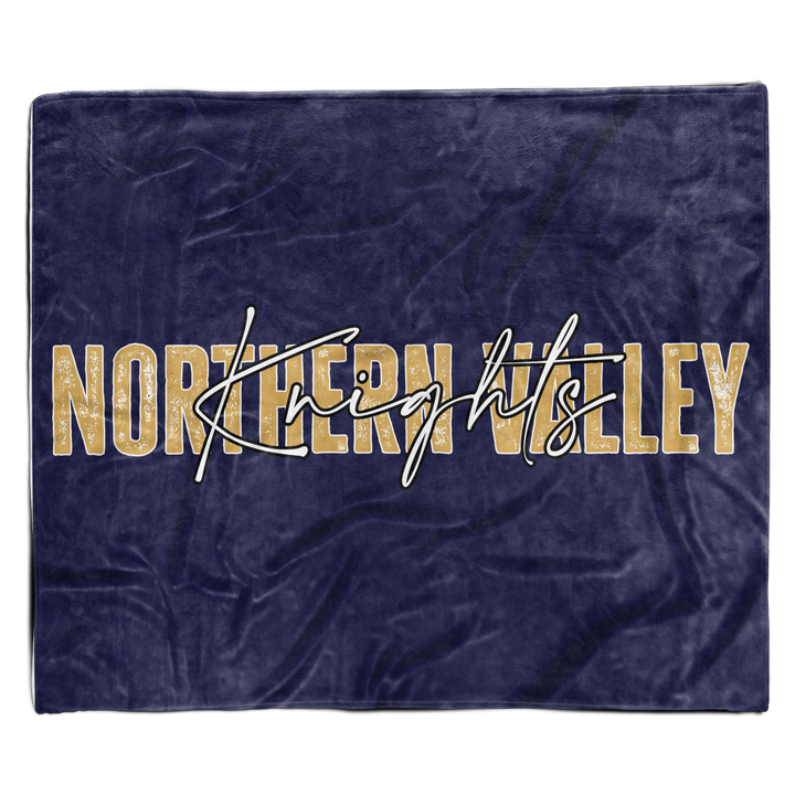 Knights Cheer Custom Team Throw Blanket (Navy)