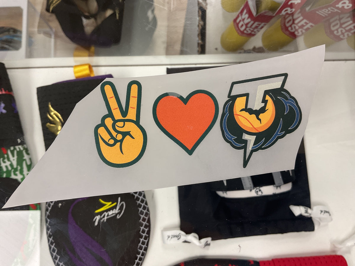 Peace/heart/thunder - t-shirt print (pocket size) image 0