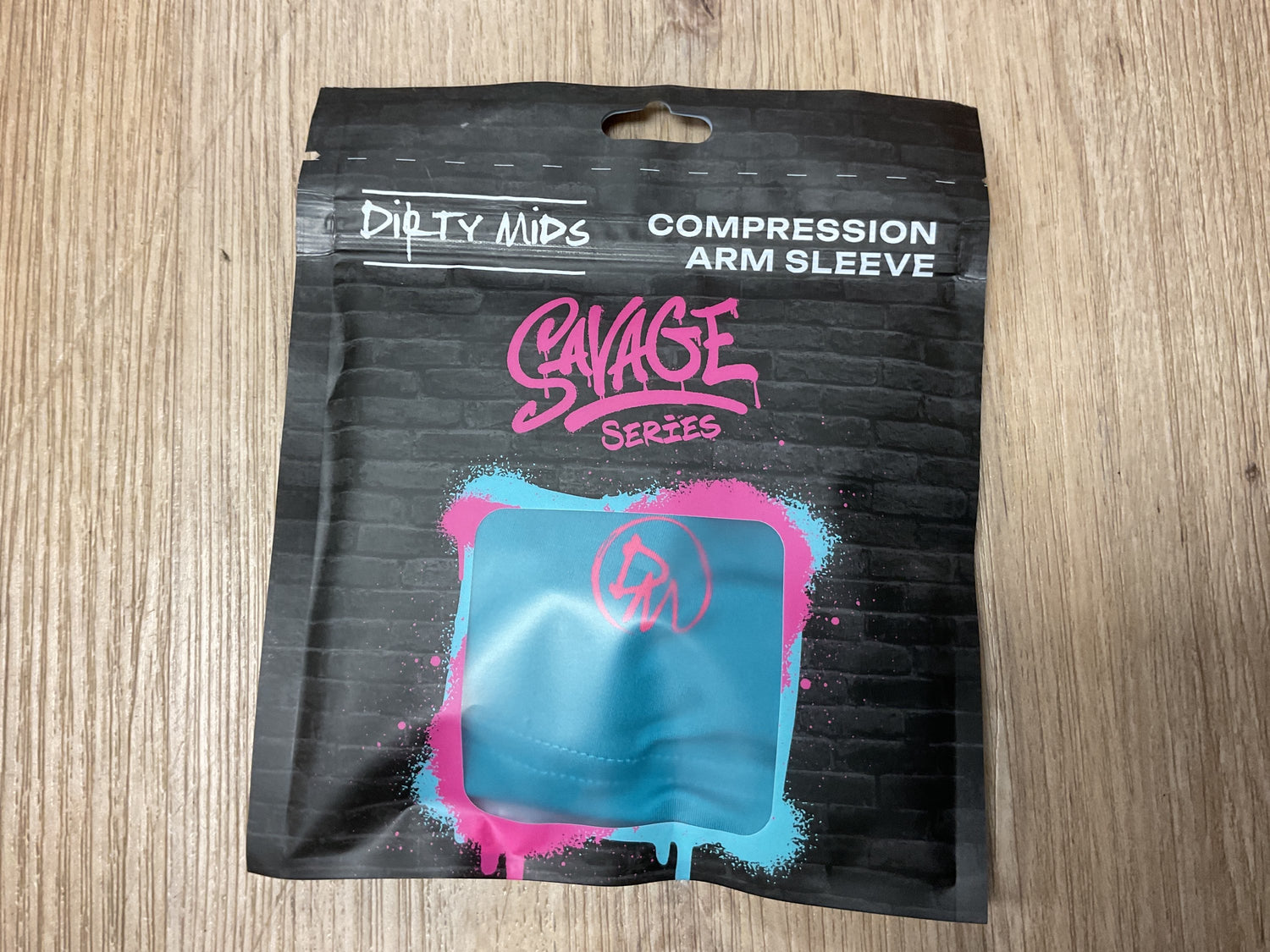 Dirty mids - compression arm sleeve - SAVAGE SERIES -  TEAL BLAZE  image 0